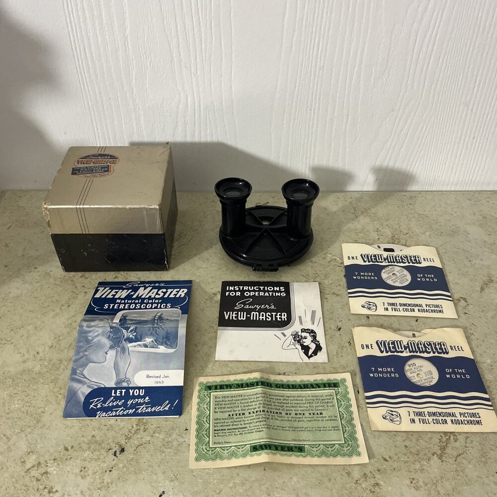 Vtg Sawyer Unique Viewfinder With Box And Instructions